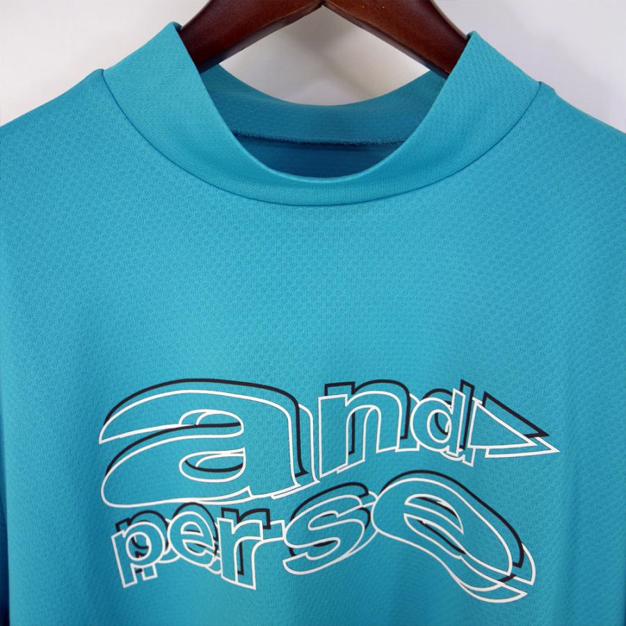 セール/30％OFF アンパスィ ゴルフウェア 半袖モックネックシャツ