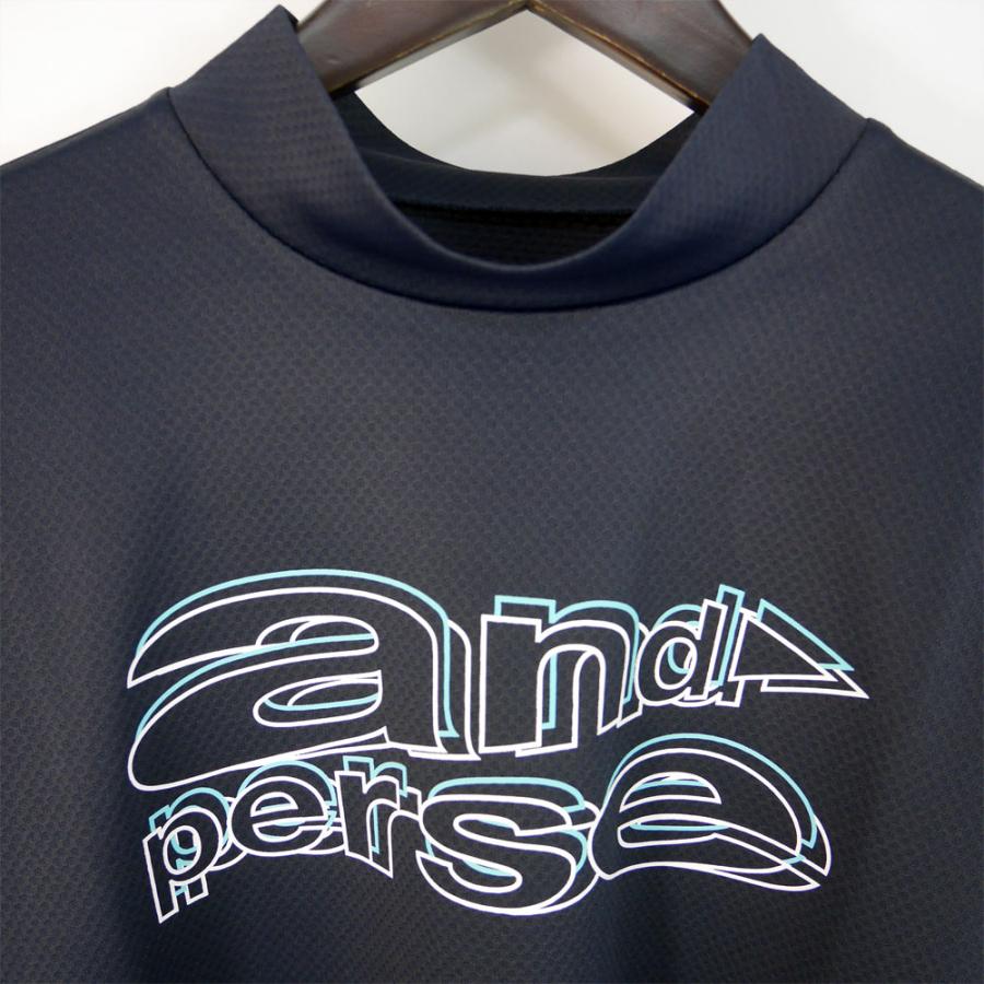 セール/30％OFF アンパスィ ゴルフウェア 半袖モックネックシャツ