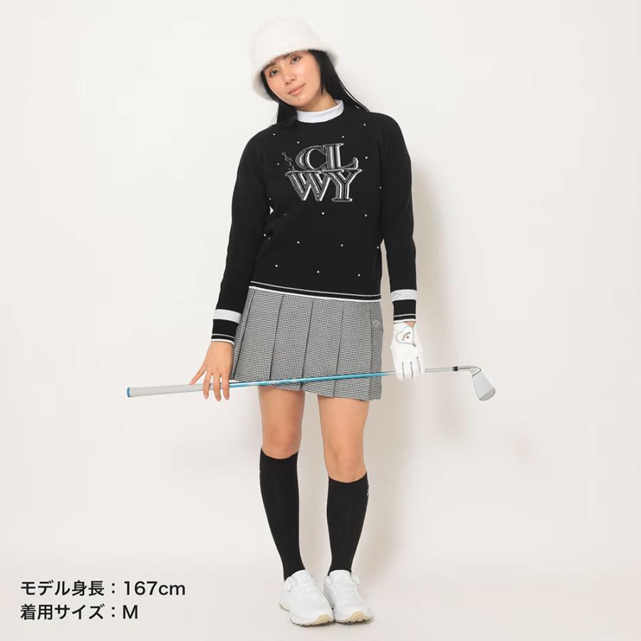 セール/40％OFFキャロウェイ ゴルフウェア クルーネック長袖ラインストーン付きニット c25218201（L寸：レディース） Callaway 2025秋冬 メール便_13