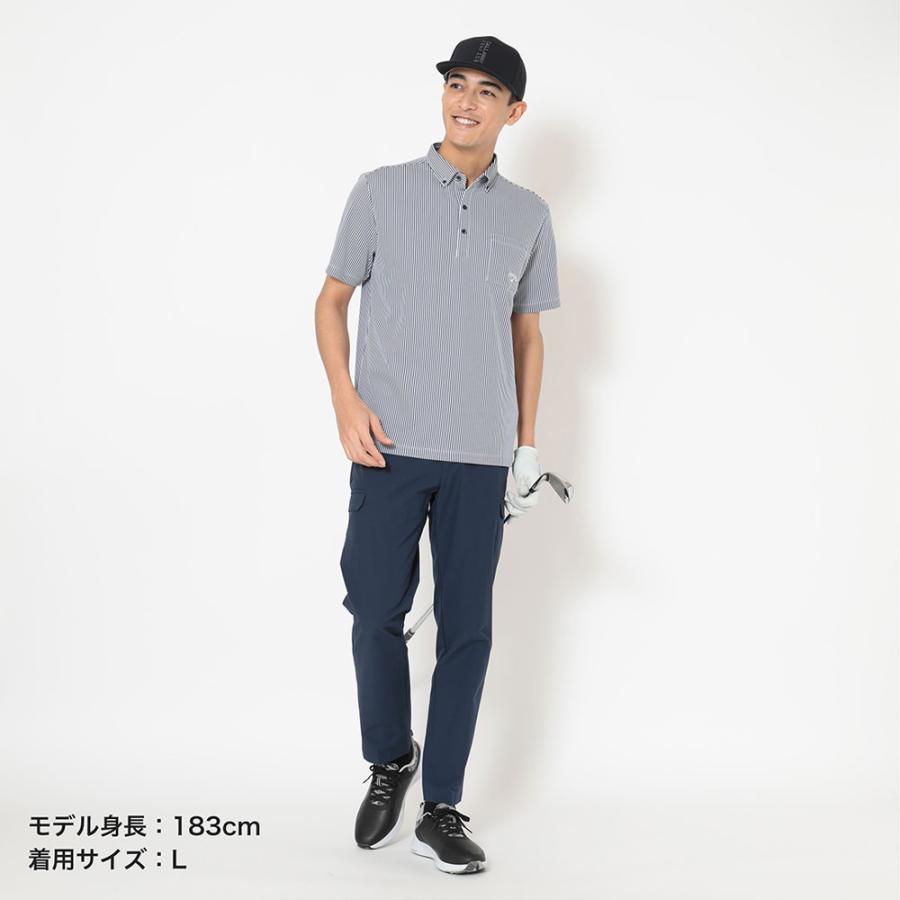 Callaway キャロウェイ グレー ポロシャツ ゴルフウェア Mサイズ Callaway（キャロウェイ） セール/30％OFF ゴルフウェア ストライプ
