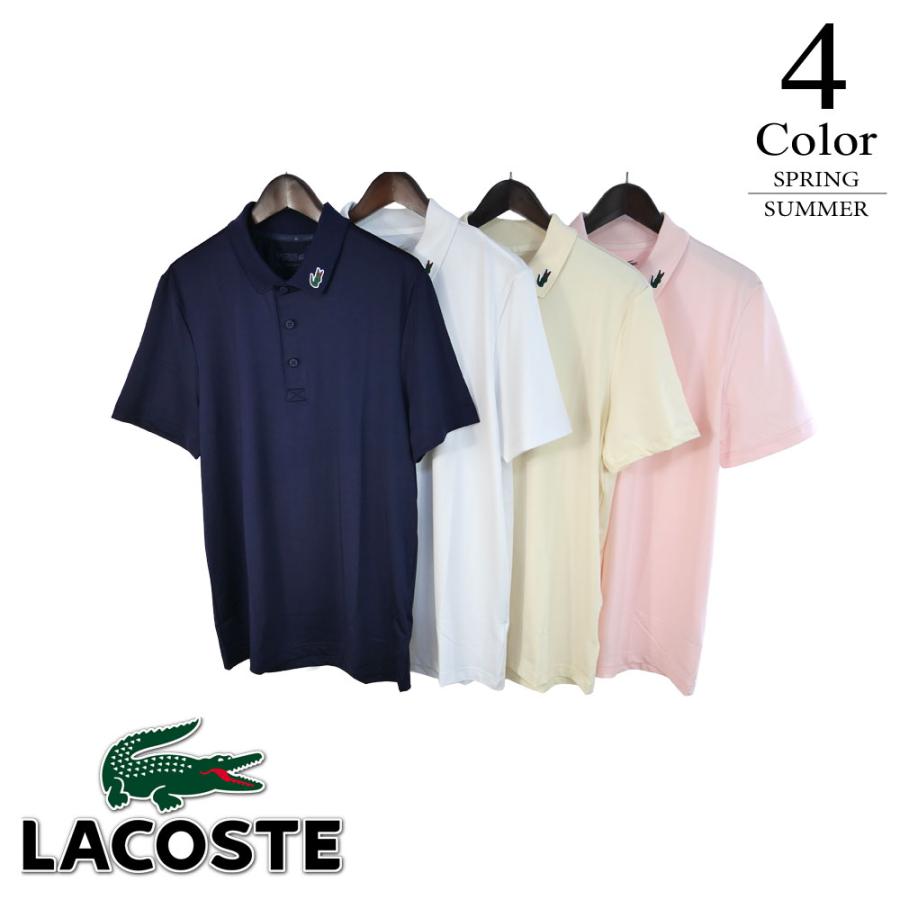 LACOSTE（ラコステ） セール ゴルフウェア 半袖カラーワニロゴパッチ
