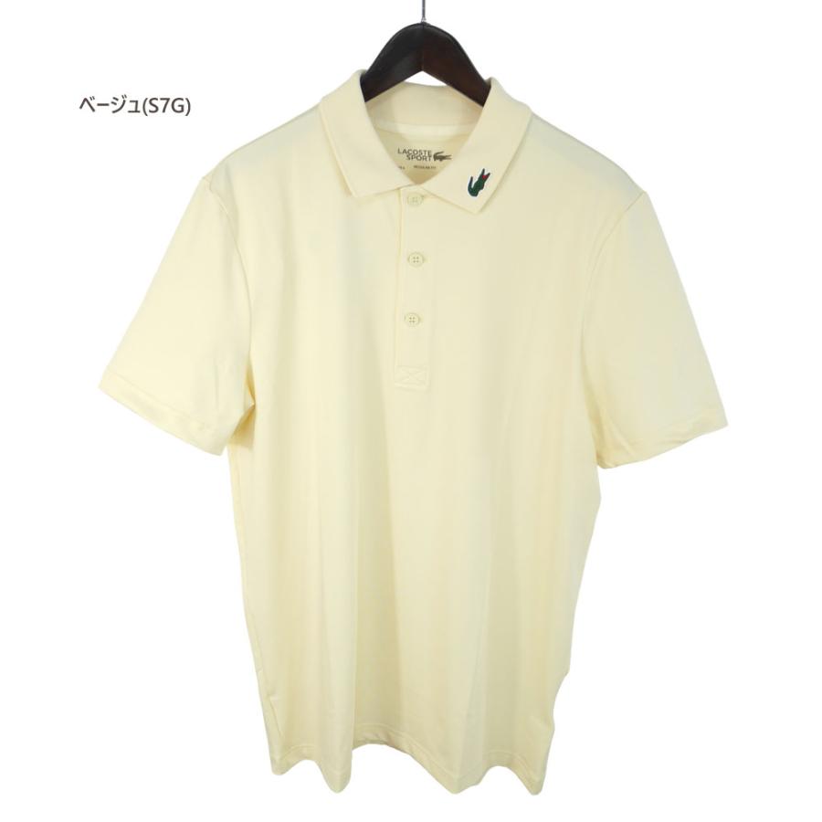 LACOSTE（ラコステ） ゴルフウェア 半袖カラーワニロゴパッチ