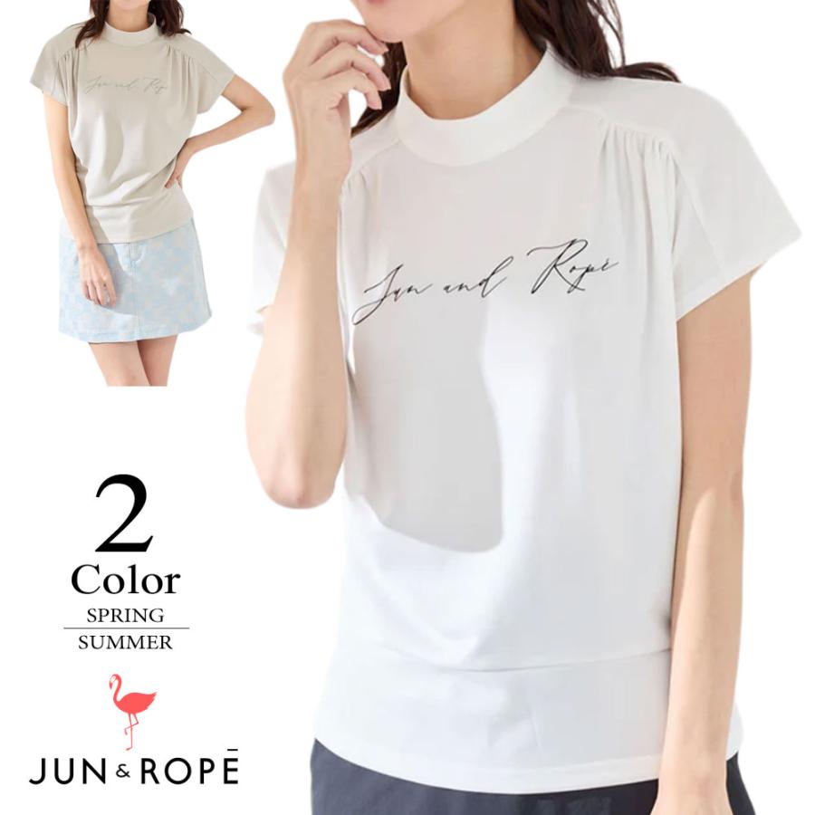 ゴルフ 新品タグ付き JUN&ROPE ジャージ配色プルオーバー Lサイズ 白