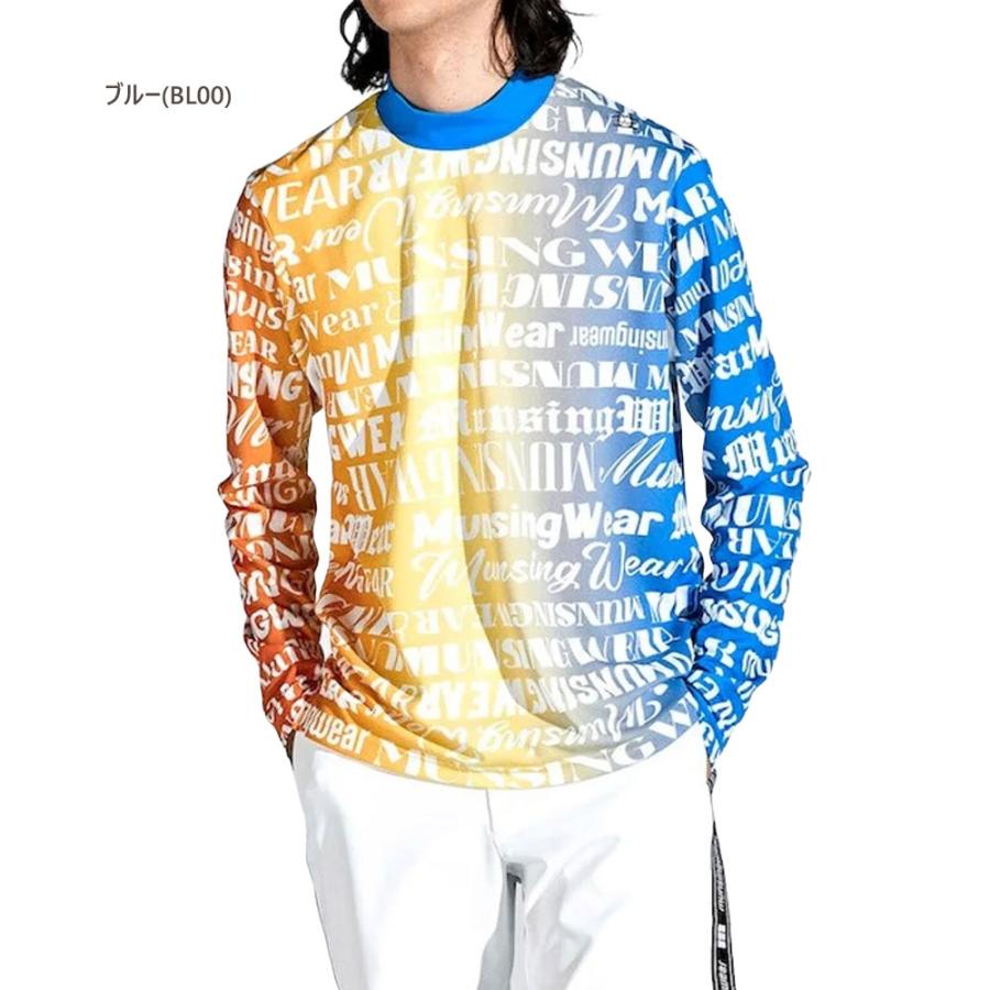 Munsingwear マンシングウェア メンズ ゴルフ モックネック 長袖 L Munsingwear（マンシングウェア） ゴルフ 長袖モックネックシャツ（M/L