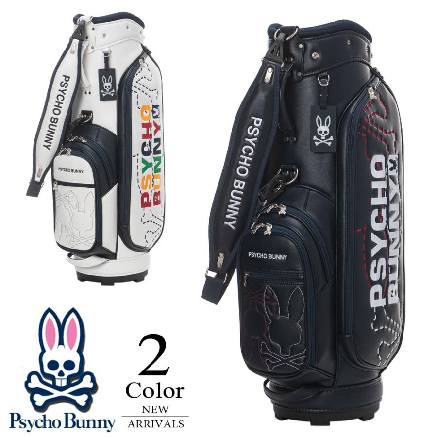 新品 サイコバニー キャディバッグ PBMG5SC5 ネイビー Psycho Bunny (サイコ バニー) キャディバッグ ネイビー 9型5