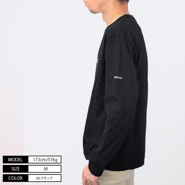 Schott N.Y.C Tシャツ ショット ロンT ワイド レザーポケット Schott N.Y.C Tシャツ ショット ロンT ワイド レザーポケット