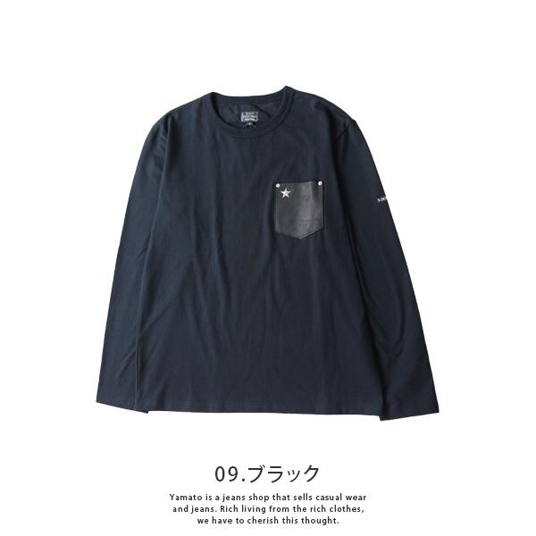 Schott N.Y.C Tシャツ ショット ロンT ワイド レザーポケット Schott N.Y.C Tシャツ ショット ロンT ワイド レザーポケット