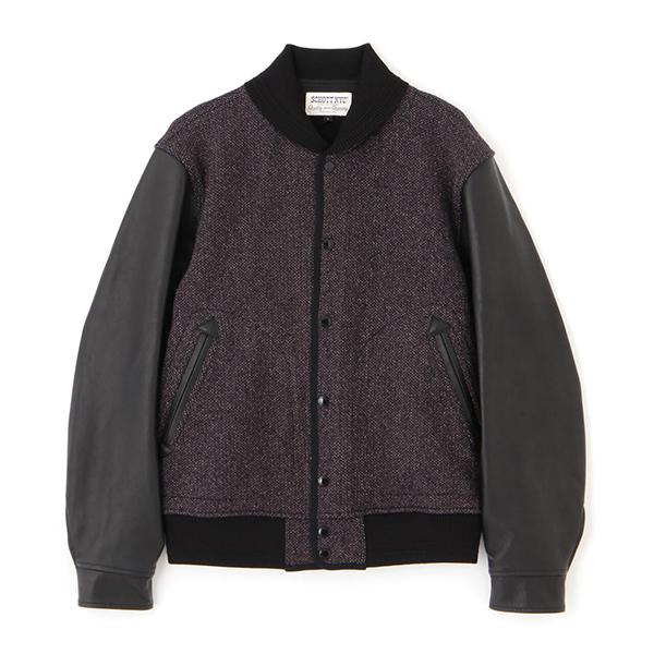 Schott ショット メンズ アウター スタジャン BEACH CLOTH STADIUM JACKET ビーチクロス スタジアムジャケット ストリート アメカジ レザー使用 7824252010の画像