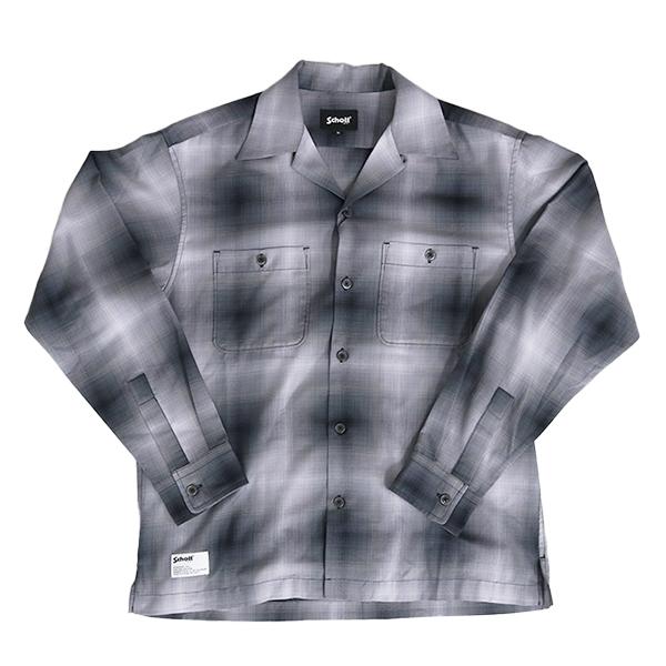 Schott N.Y.C ショット メンズ トップス 長袖 シャツ オープン Schott N.Y.C ショット メンズ トップス 長袖 シャツ オープン
