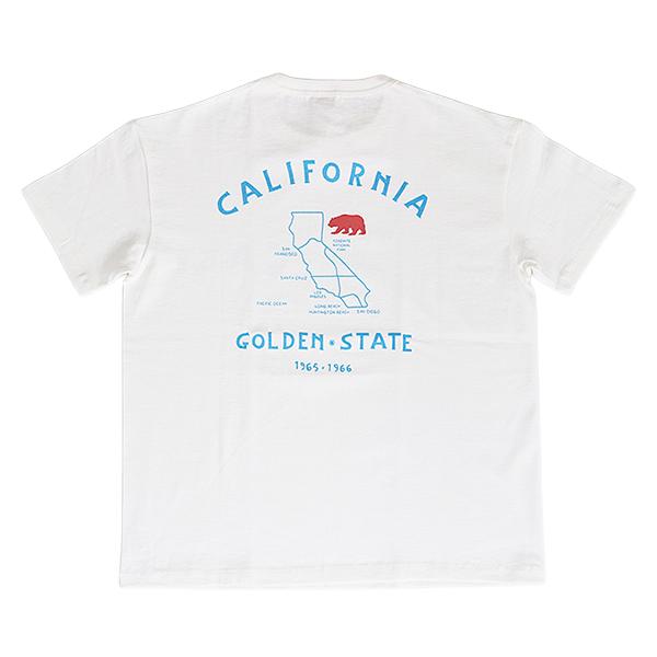 BARNS バーンズ メンズ 半袖 Tシャツ プリントTシャツ Pigment Dye G.O.A.T CAL カリフォルニア 丸胴 快適 ビンテージ感 ヘビーウェイト 州旗 アメカジ BR-26151の画像