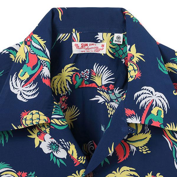 SUN SURF サンサーフ メンズ 半袖 シャツ アロハシャツ レーヨンアロハ