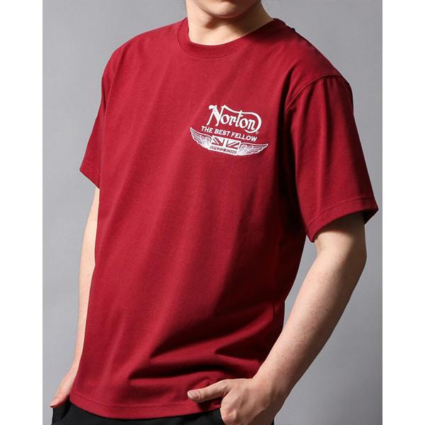 ビンテージ NORTON Tシャツ L ノートン 英車 バイク SOFTEE 赤