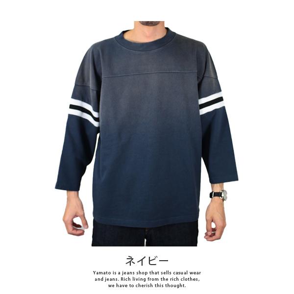 blue.black Tシャツ ブルーブラック Tシャツ フットボール 8分 メンズ バス釣り BBT-034 0916｜jeans-yamato｜06