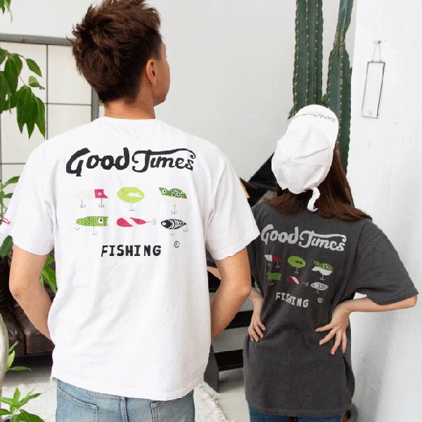 LUMBER ランバー 半袖 Tシャツ GOOD TIMES 釣り好き 釣り ルアー プリント 352-231363 0405｜jeans-yamato｜04