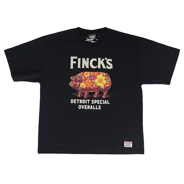 FINCK'S フィンクス メンズトップス 半袖 Tシャツ 綿100％ 花柄