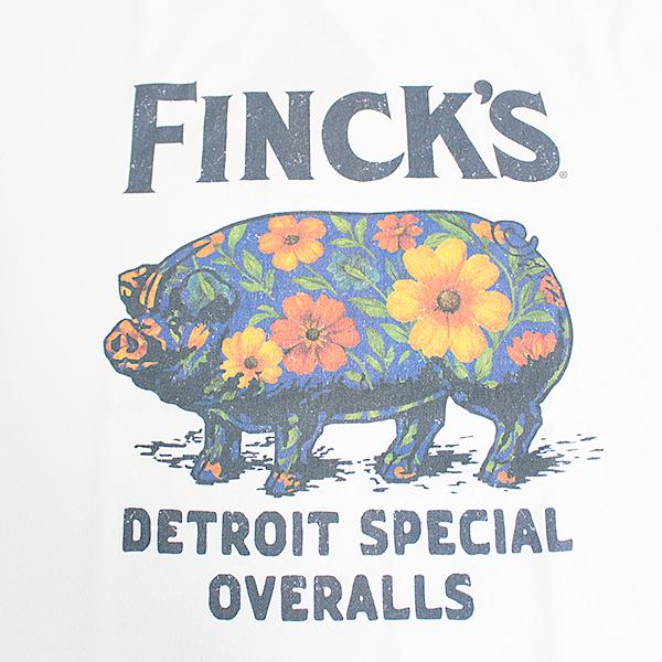 FINCK'S フィンクス メンズトップス 半袖 Tシャツ 綿100％ 花柄