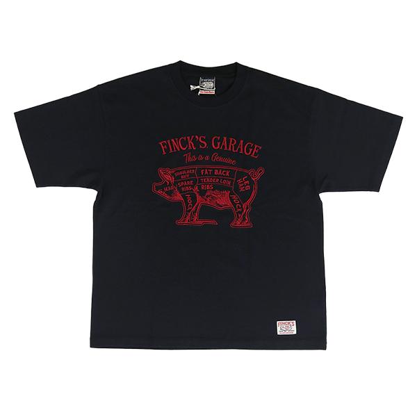 FINCK'S フィンクス メンズトップス 半袖 Tシャツ 綿100％ 刺しゅう