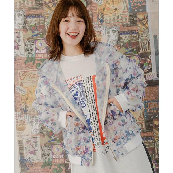 ScoLar（スカラー） レディース 春アウター 薄手 ブルゾン ネコ柄 
