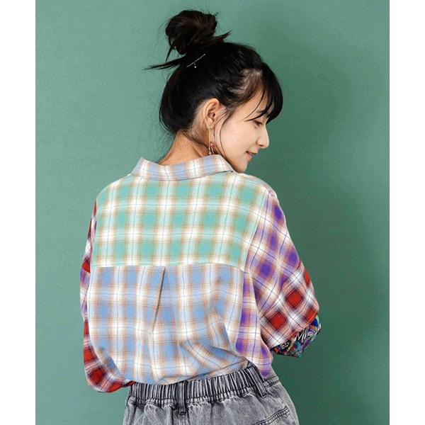 ScoLar（スカラー） レディース トップス 長袖 シャツ カラフル