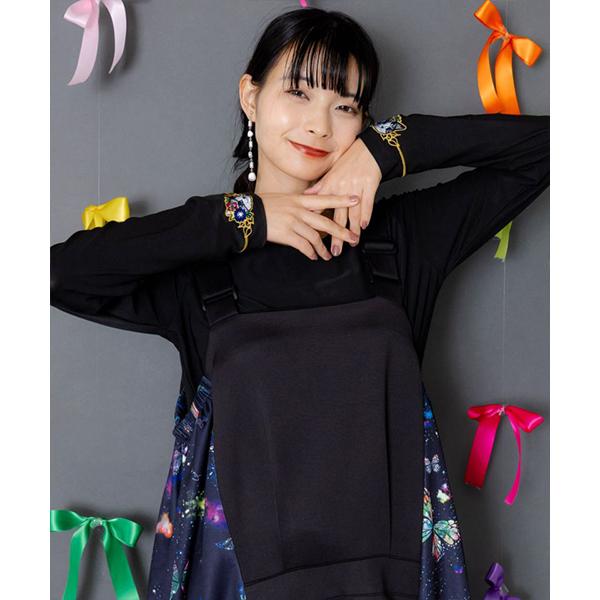 ScoLar（スカラー） レディース トップス 長袖Tシャツ 無地インナー 袖