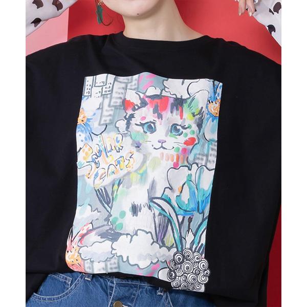 ScoLar（スカラー） レディース トップス Tシャツ 長袖 画家スカラー