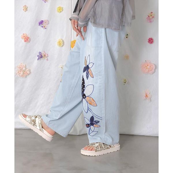 ScoLar（スカラー） レディース ボトムス パッチワーク お花
