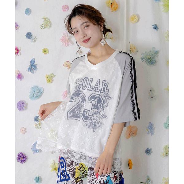 ScoLar（スカラー） レディース トップス 半袖 Tシャツ ナンバリング
