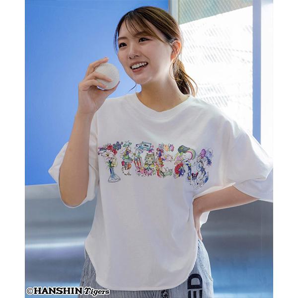 ScoLar（スカラー） 阪神タイガース コラボ ロゴTシャツ クルーネック