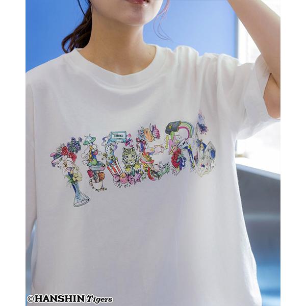 ScoLar（スカラー） 阪神タイガース コラボ ロゴTシャツ クルーネック