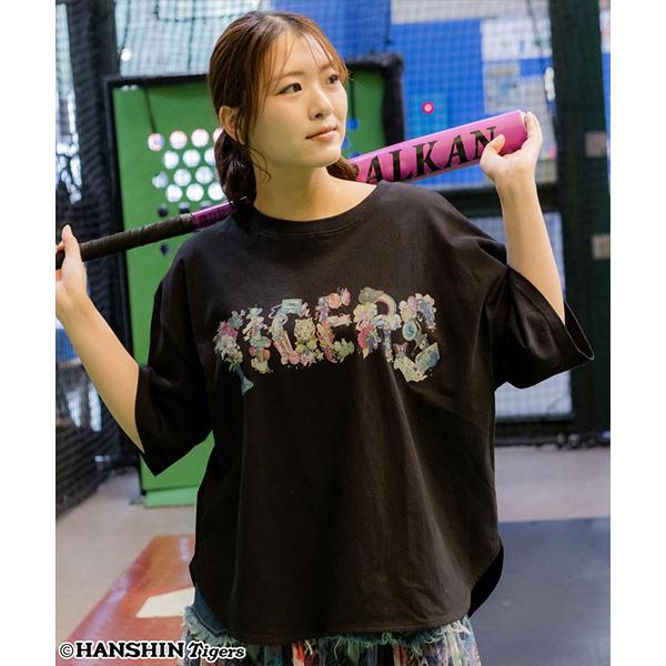 ScoLar（スカラー） 阪神タイガース コラボ ロゴTシャツ クルーネック