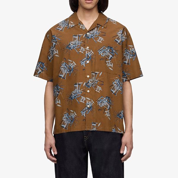 桃太郎ジーンズ（MOMOTARO JEANS） メンズ 半袖 シャツ COTTON RAYON 