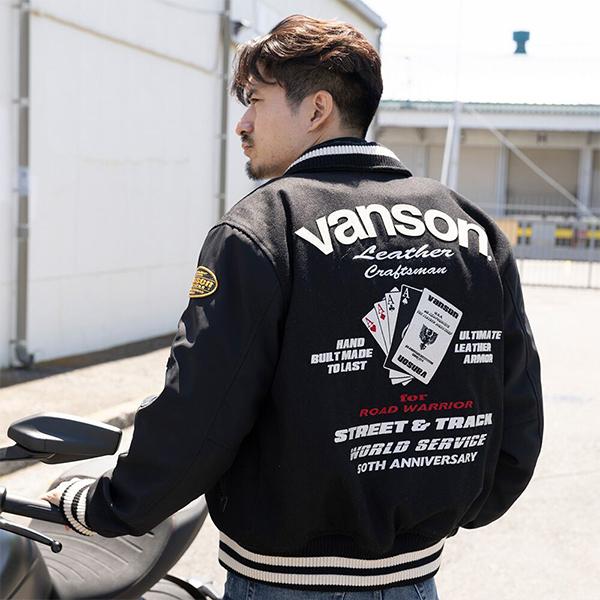 VANSON バンソン メンズ ジャケット バイク スタジャン ワッペン VANSON バンソン メンズ ジャケット バイク スタジャン ワッペン