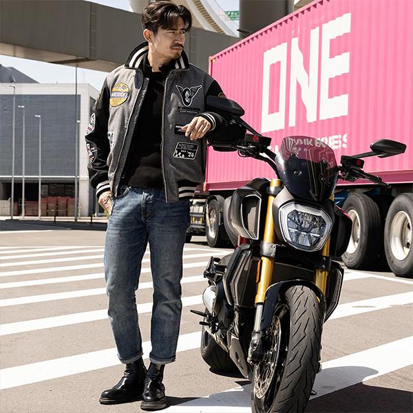 VANSON バンソン メンズ ジャケット バイク スタジャン ワッペン VANSON バンソン メンズ ジャケット バイク スタジャン ワッペン