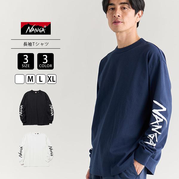 nagonstans 長袖カットソー ネイビー　 Mサイズ NANGA（ナンガ） 長袖 Tシャツ ロンT メンズ ユニセックス ECO HYBRID