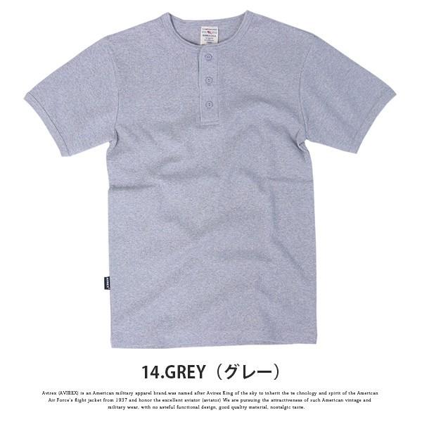 AVIREX Tシャツ アヴィレックス Tシャツ ヘンリーネック Tシャツ 半袖 無地 デイリー インナー メンズ DAILY WEAR デイリーウェア 6143504（7834934019）｜jeans-yamato｜18