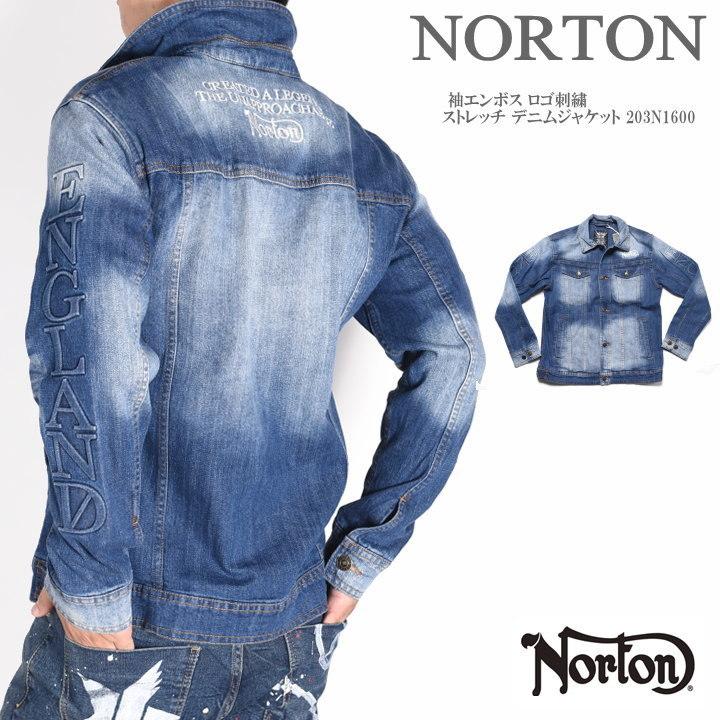 ノートン Norton Gジャン 袖エンボス ロゴ刺繍 ストレッチ デニムジャケット 3n1600 3n1600 ジーンズファースト駒込店 通販 Yahoo ショッピング