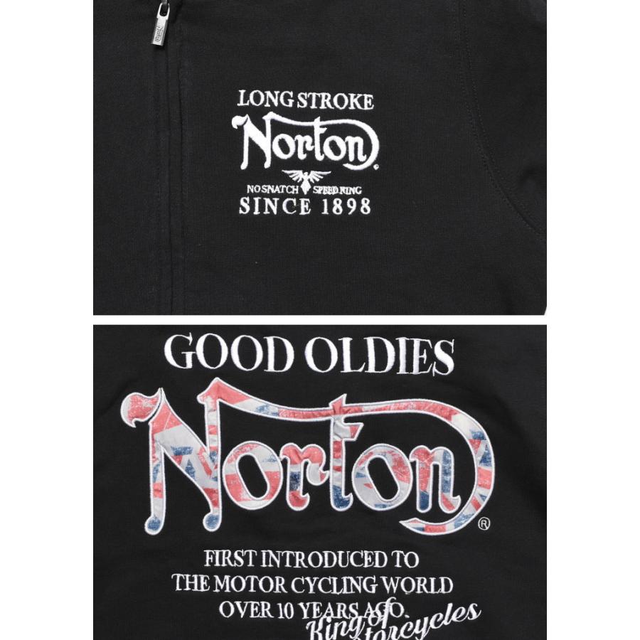 ノートン NORTON パーカー ユニオンジャック柄 ドッグNORTONロゴ