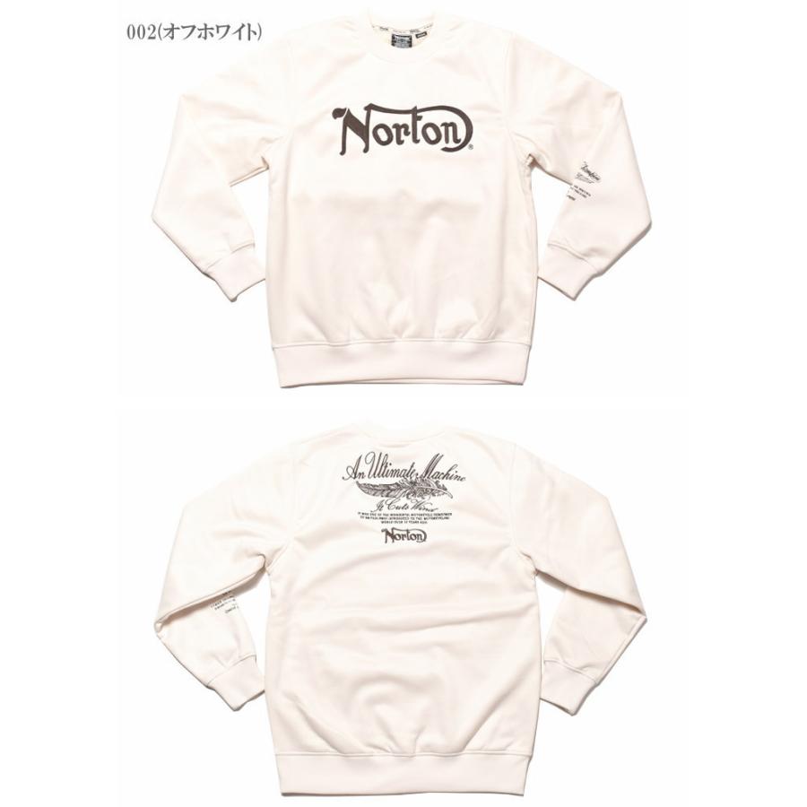 Norton ノートン スウェットライダースジャケット 金刺繍 ホワイト 白 Ｌ NORTON ノートン フェイクムートンジャケット ボアジャケット 裏ボア