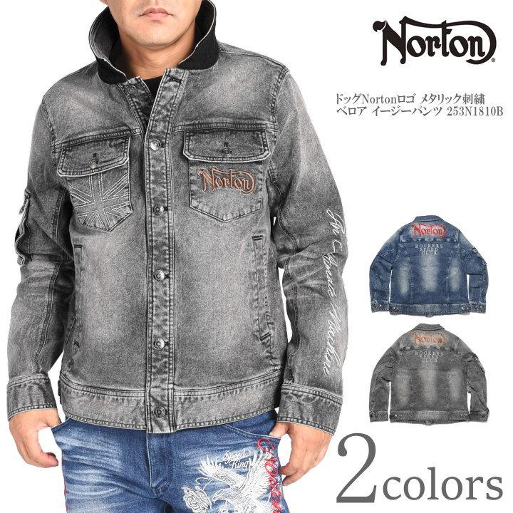 ノートン（NORTON） NORTON Gジャン ドッグNortonロゴ 総刺繍 