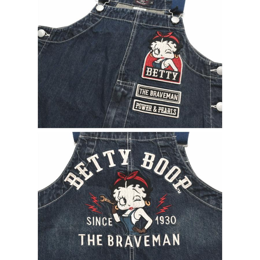 BETTY BOOP（ベティ ブープ） ブレイブマン × コラボ オーバーオール
