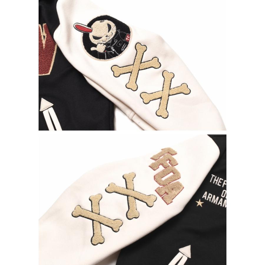 クローズ×WORST デスラビット 刺繍 ボンディングスタジャン フード M