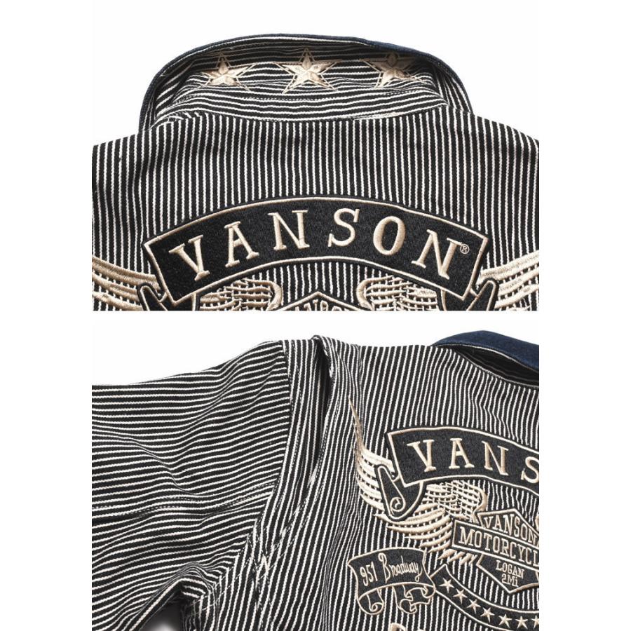 バンソン VANSON ツナギ つなぎ フライングエンブレム 総刺繍 デニム オールインワン JFV-601-WABASH 品質は非常に良い