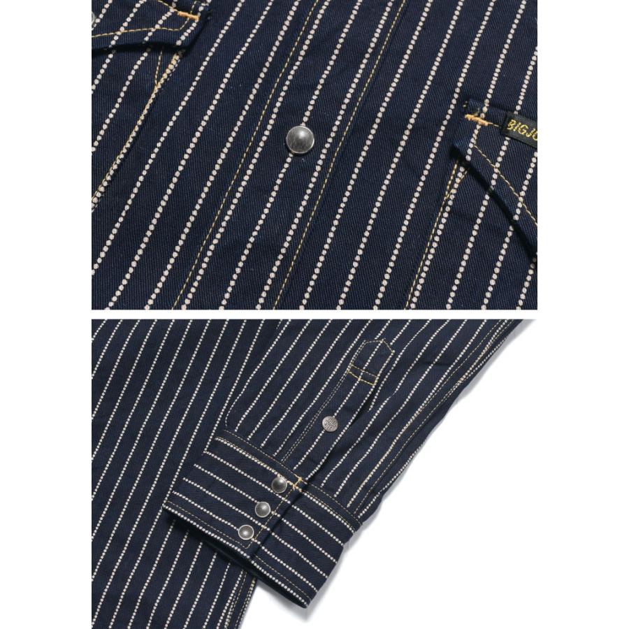 ★☆  everyday ストライプ　Big Wash シャツ Big John（ビッグジョン） 【2026春再入荷】BIG JOHN 長袖シャツ 10oz