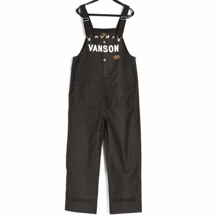 Vanson BIG size ストライプ ワンスター オーバーオール XXL
