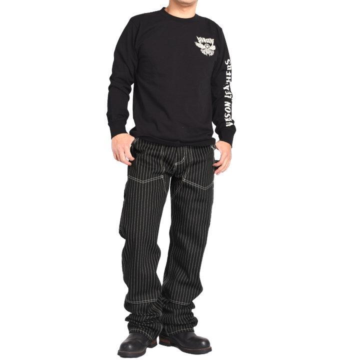 バンソン VANSON ダブルニー ペインターパンツ ブラックウォバッシュ NVBL-2503-BLACKWABASHの画像