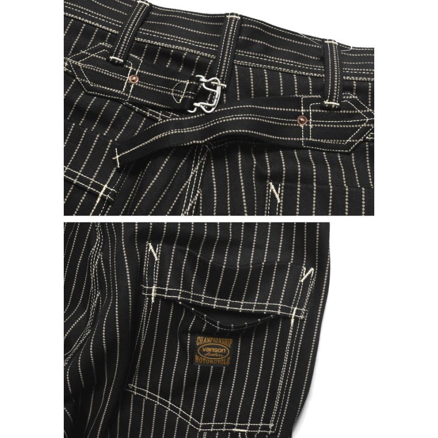 バンソン VANSON ダブルニー ペインターパンツ ブラックウォバッシュ NVBL-2503-BLACKWABASHの画像