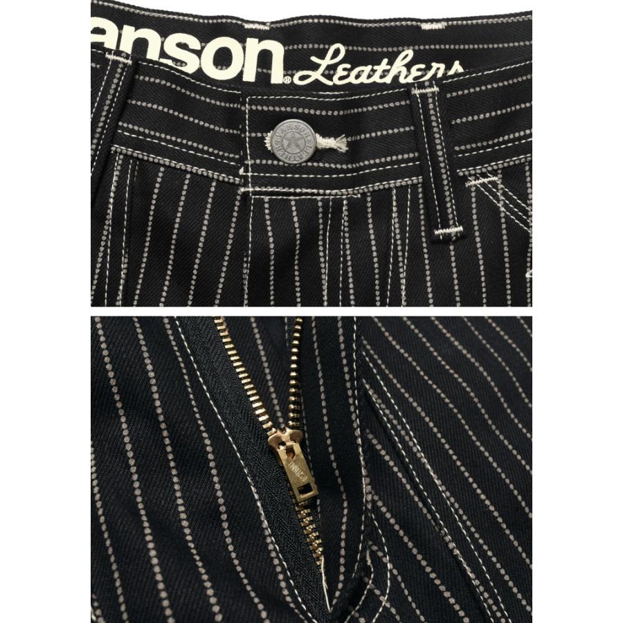 バンソン VANSON ダブルニー ペインターパンツ ブラックウォバッシュ NVBL-2503-BLACKWABASHの画像