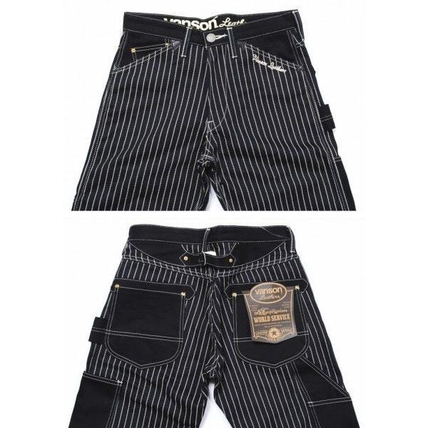 バンソン VANSON デニム ペインターパンツ ウォバッシュ×ブラックデニム NVBL-301-B｜jeans1｜03