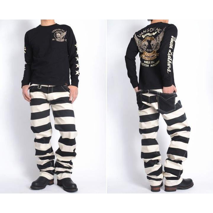 VANSON（バンソン） 【再入荷】バンソン ロゴ刺繍 ボーダー ダック