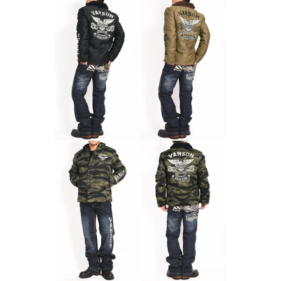 VANSON バンソン ジャケット イーグル&エンブレム 刺繍プリント VANSON バンソン ジャケット イーグル&エンブレム 刺繍プリント